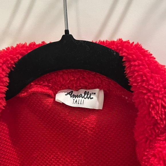 Amalli Talli Red Sweetheart Sherpa Size Small TALL FRIENDLY - Picture 3 of 7